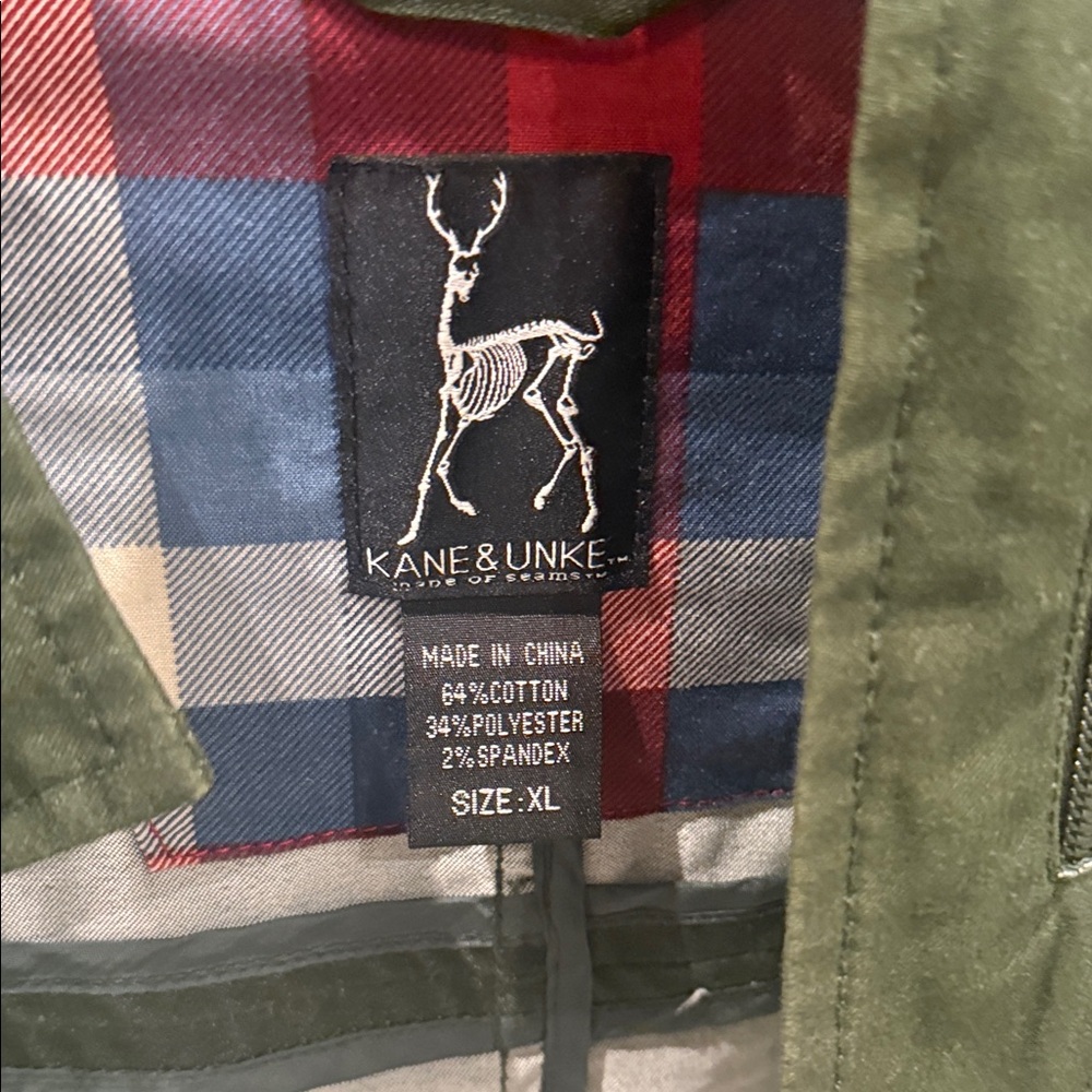 Kane & Unke Men's Green Military Jacket